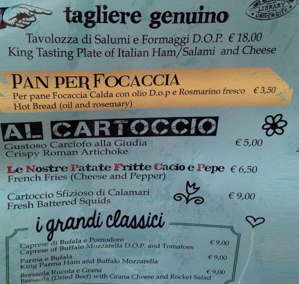Menu di Grazia & Graziella 