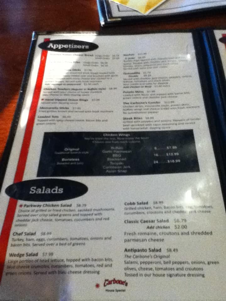 Carbone's Pizzeria Menu, Menu for Carbone's Pizzeria, Burnsville, Twin Cities Urbanspoon/Zomato