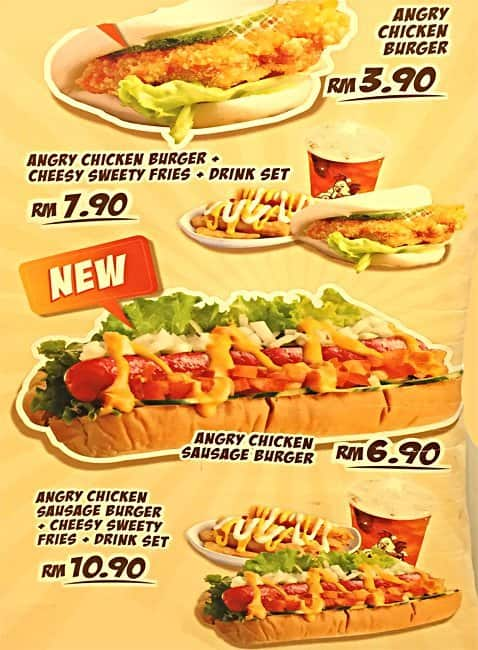 Angry Chicken Menu, Menu for Angry Chicken, Taman Medan, Selangor ...