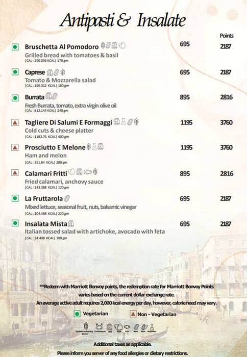 Menu at Bella Cucina, Gurugram