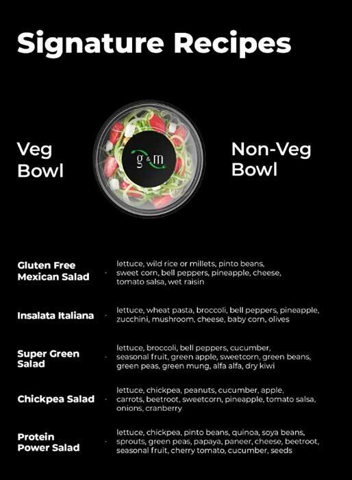 Greens & More menu