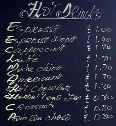 L'Auberge menu