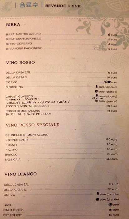 Menu di Bi Won 