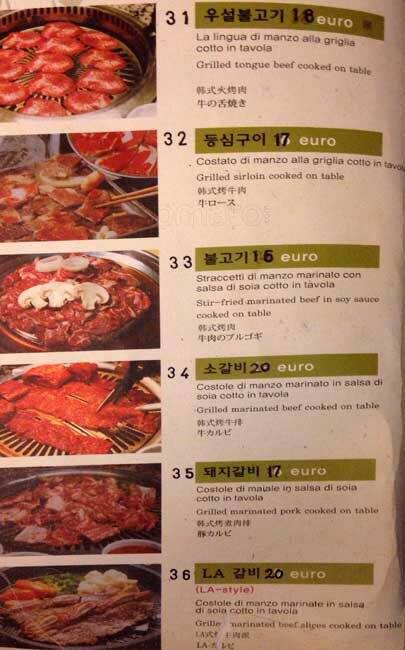Menu di Bi Won 