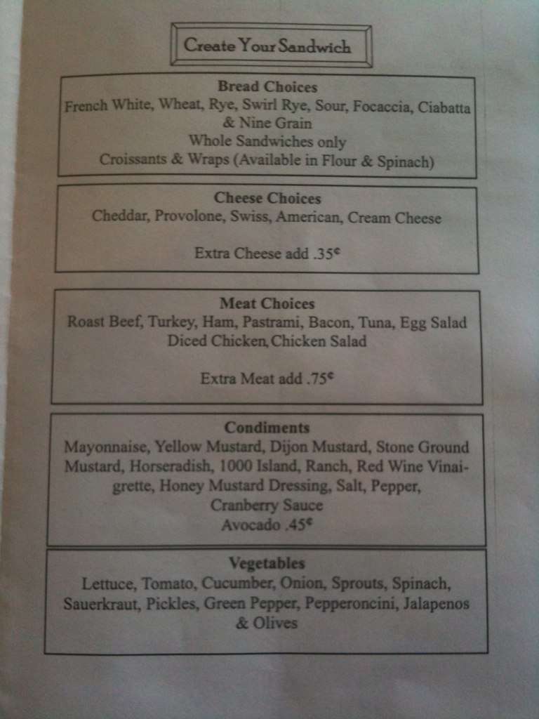 Menu at Alpine Bakery Co, Spokane