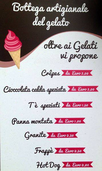 Menu di La Coccinella 
