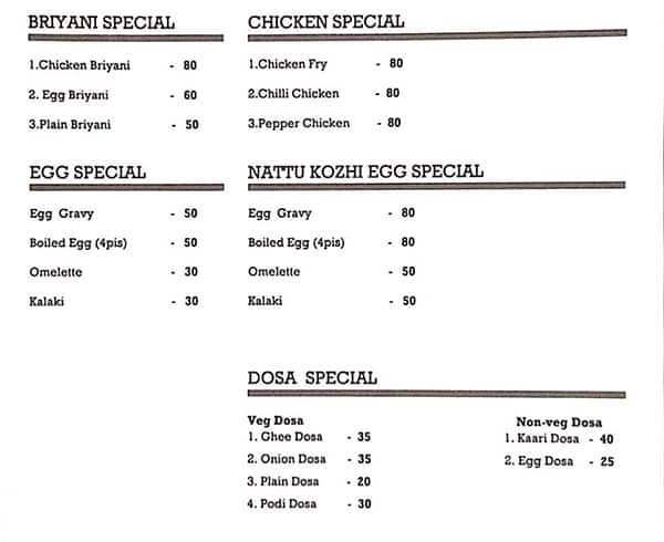 Menu Of Kokkarako Chicken & Biryani, Gandhinagar, Puducherry