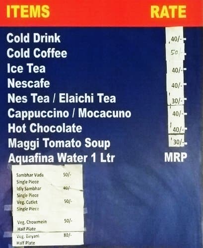 Coffee-Home menu