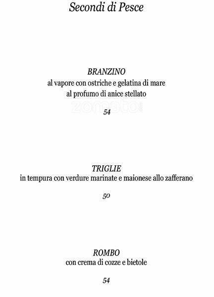 Menu di Aldrovandi Pool Bar 