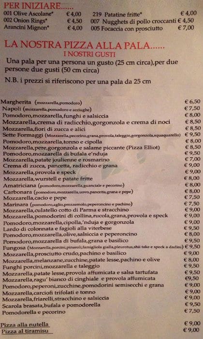 Menu di Elliot 