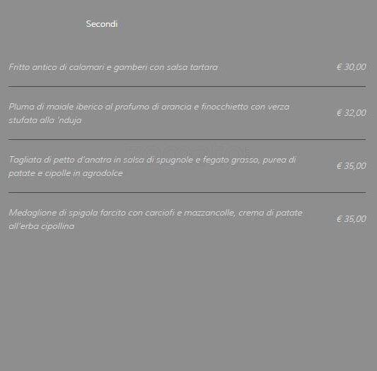 Menu di Casina Valadier 
