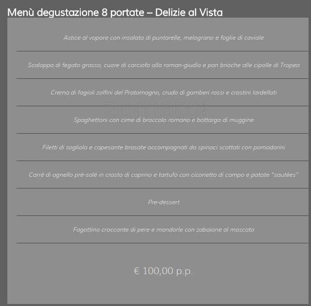 Menu di Casina Valadier 