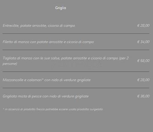 Menu di Casina Valadier 