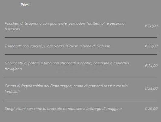 Menu di Casina Valadier 