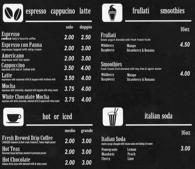 Cafe Strada Menu, Menu untuk Cafe Strada, Downtown, Dallas Urbanspoon