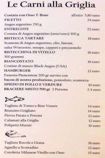 Menu di Cinema Teatro Trieste 