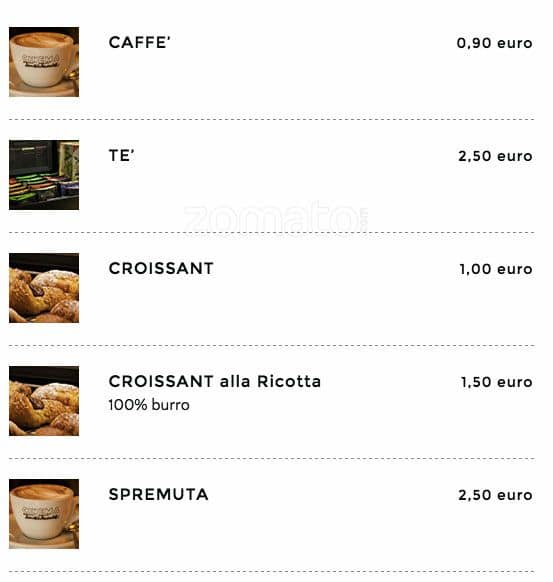 Menu di Cinema Teatro Trieste 