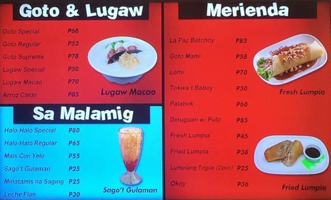 Goto King Menu, Menu for Goto King, Cubao, Quezon City - Zomato Philippines