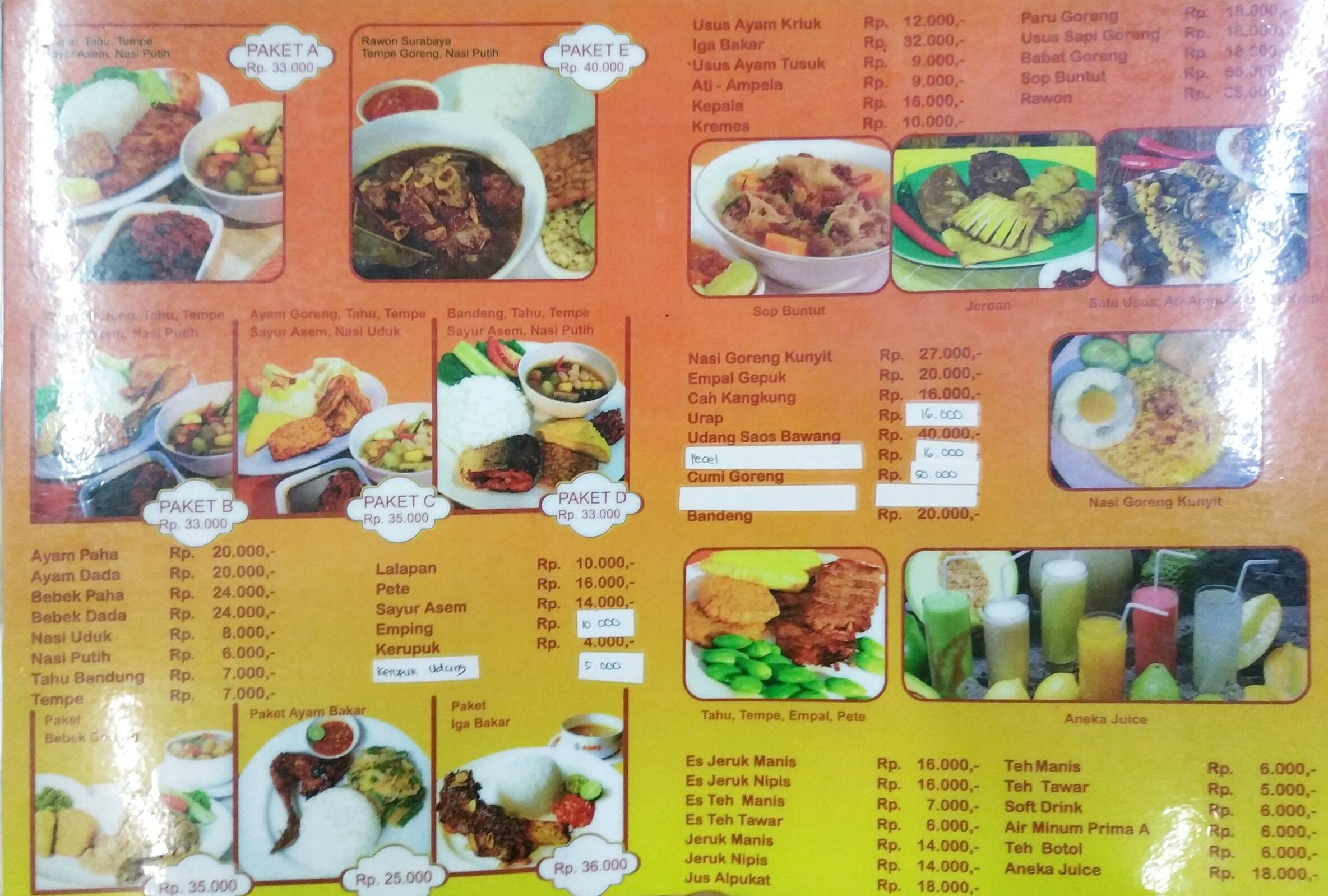 Ayam Goreng Pemuda Surabaya Menu Zomato Indonesia