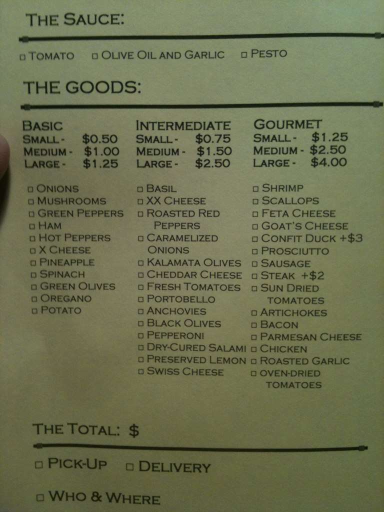 Rest to gogo Menu, Menu for Rest to gogo, NiagaraontheLake