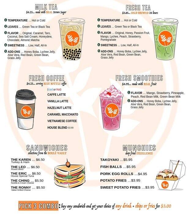 Cafe Roule menu