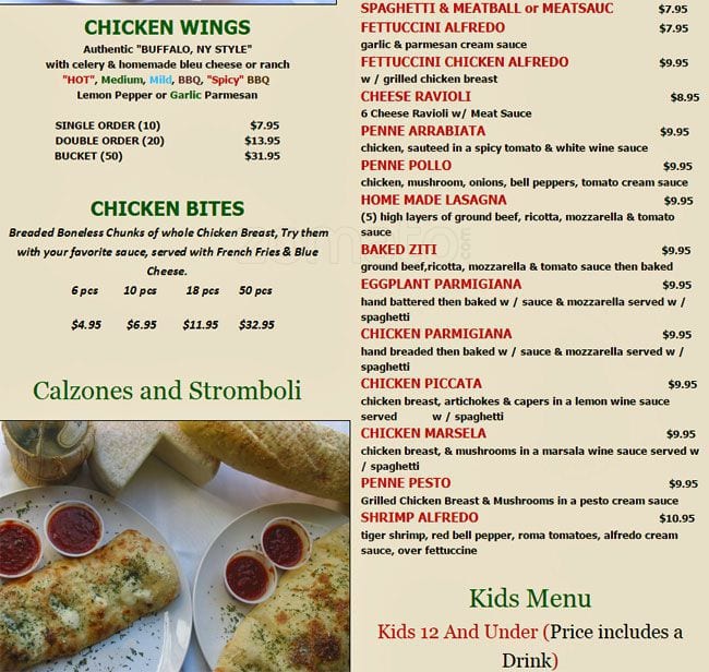 Menu at Ray's Pizza and Gelato pizzeria, San Antonio, Fredericksburg Rd