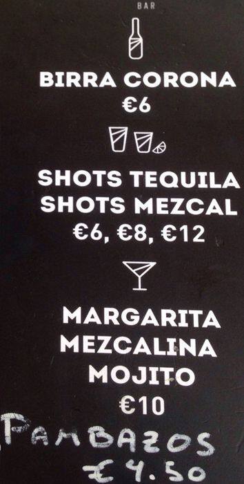 Menu di Food Corner - Messico 