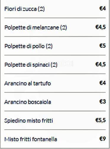 Menu di Fontanella al 30 