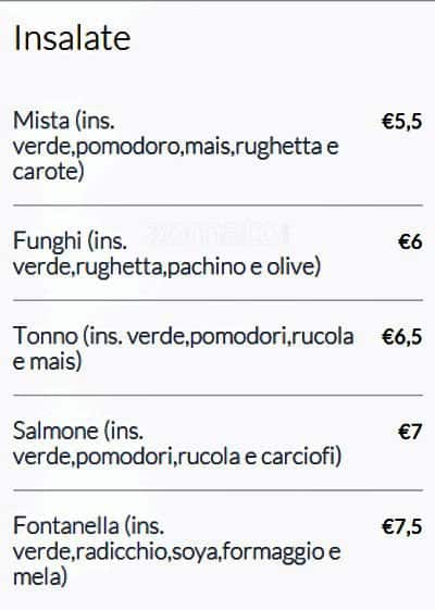 Menu di Fontanella al 30 