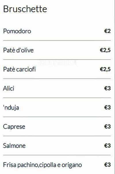 Menu di Fontanella al 30 