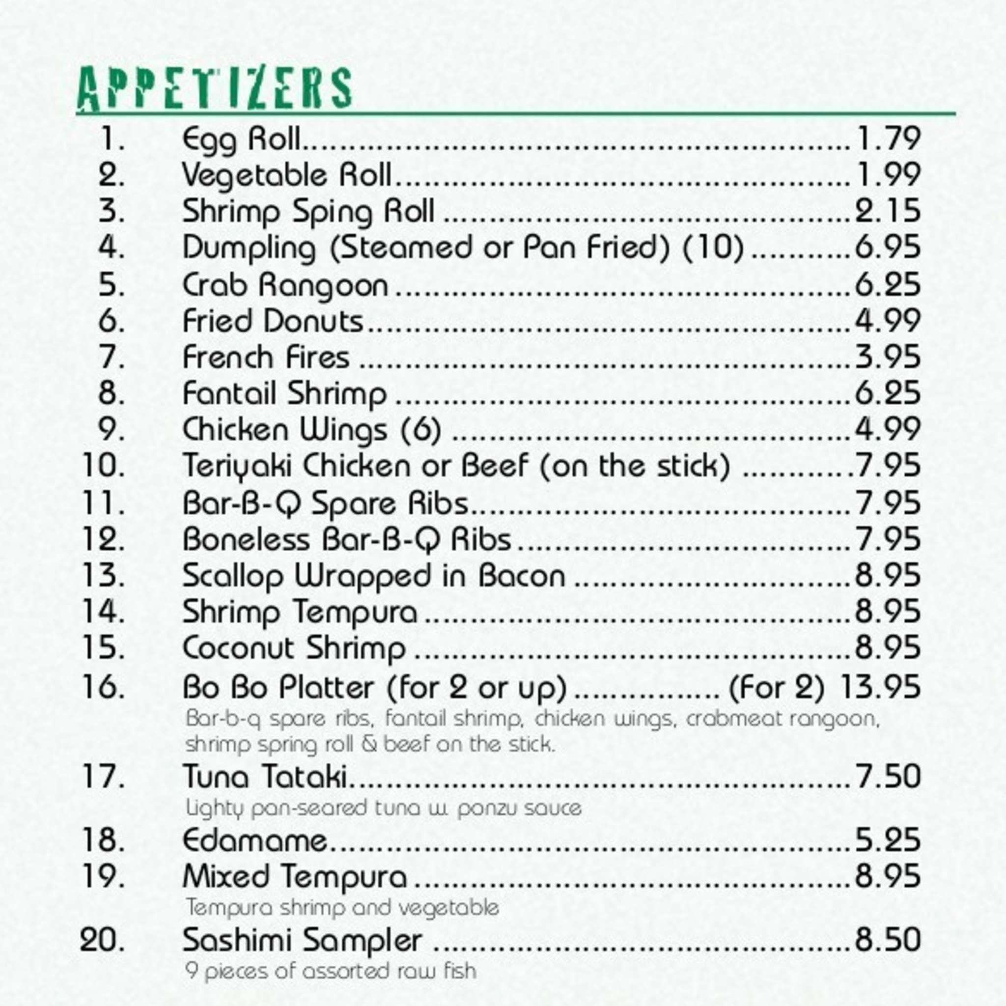 Menu at Summer Palace restaurant, Winter Garden, Summerport Village Pkwy