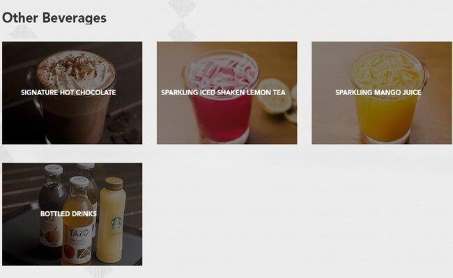 Starbucks メニュー