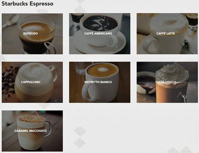 Starbucks メニュー