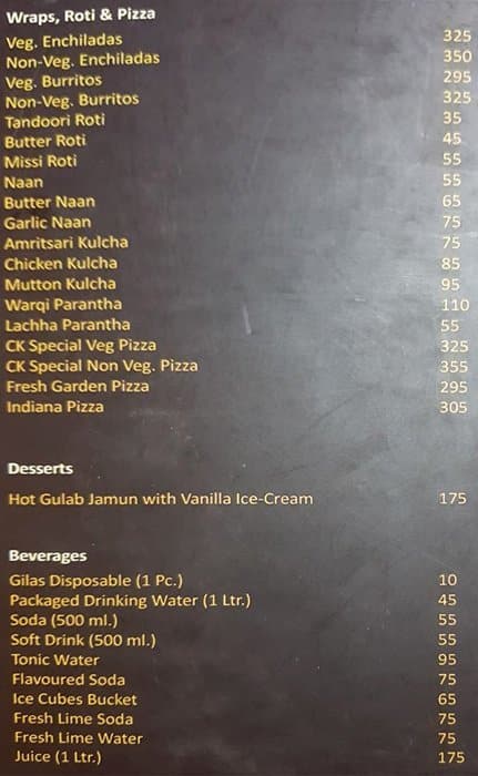 Cafe Kabana Menu, Menu for Cafe Kabana, South City 2, Gurgaon - Zomato