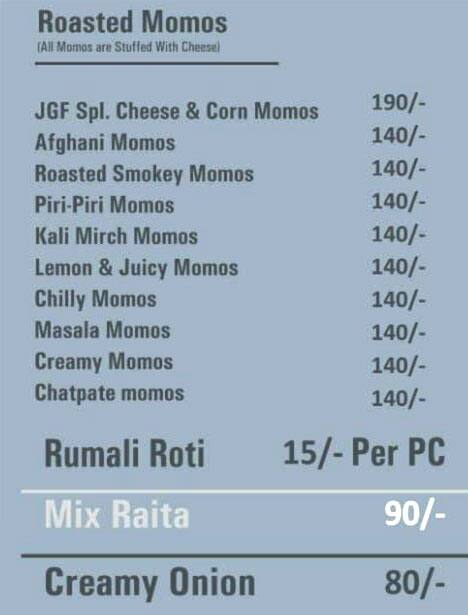 JUGNU GRILL FLAME menu
