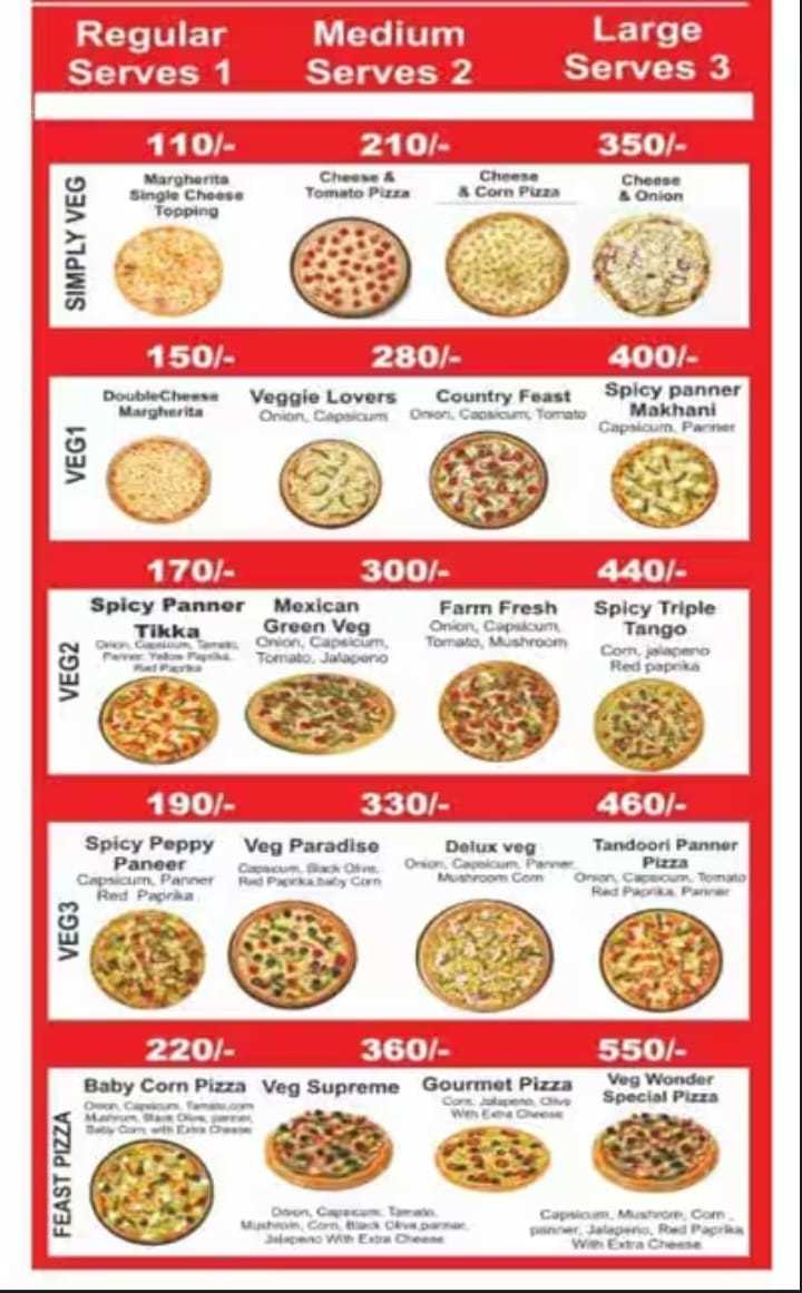 Menu of Brothers kitchen, Shalimar Garden, Ghaziabad