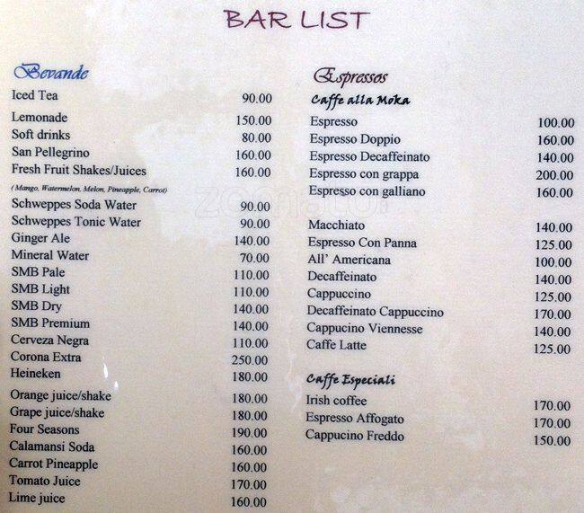 Menu at Balducci Ristorante & Deli restaurant, Taguig, Serendra Piazza