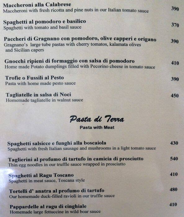 Menu at Balducci Ristorante & Deli restaurant, Taguig, Serendra Piazza