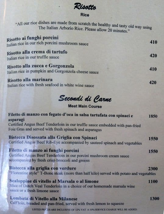 Menu at Balducci Ristorante & Deli restaurant, Taguig, Serendra Piazza