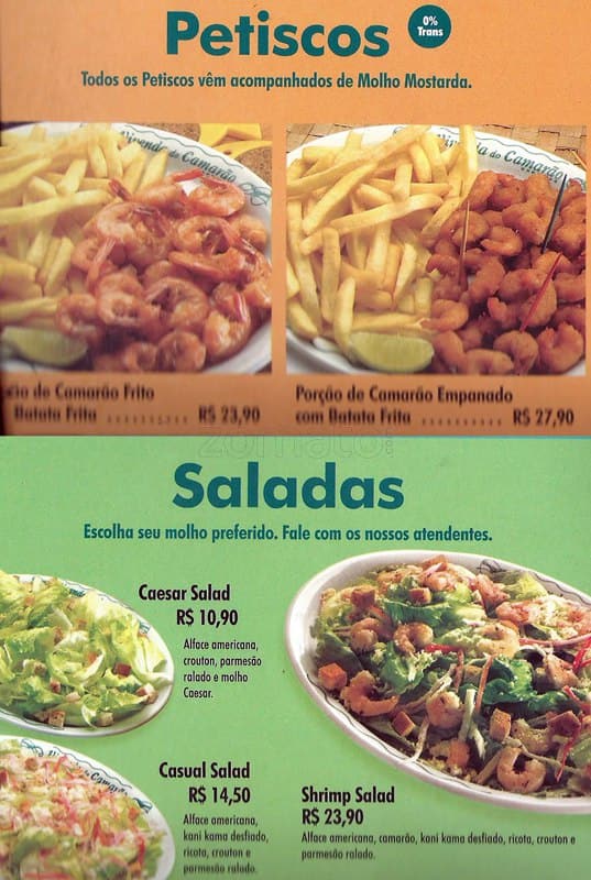 Vivenda do Camarão cardápio