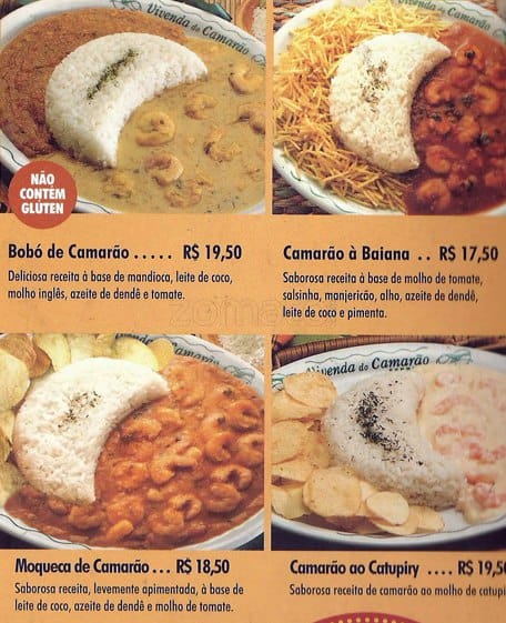 Vivenda do Camarão cardápio