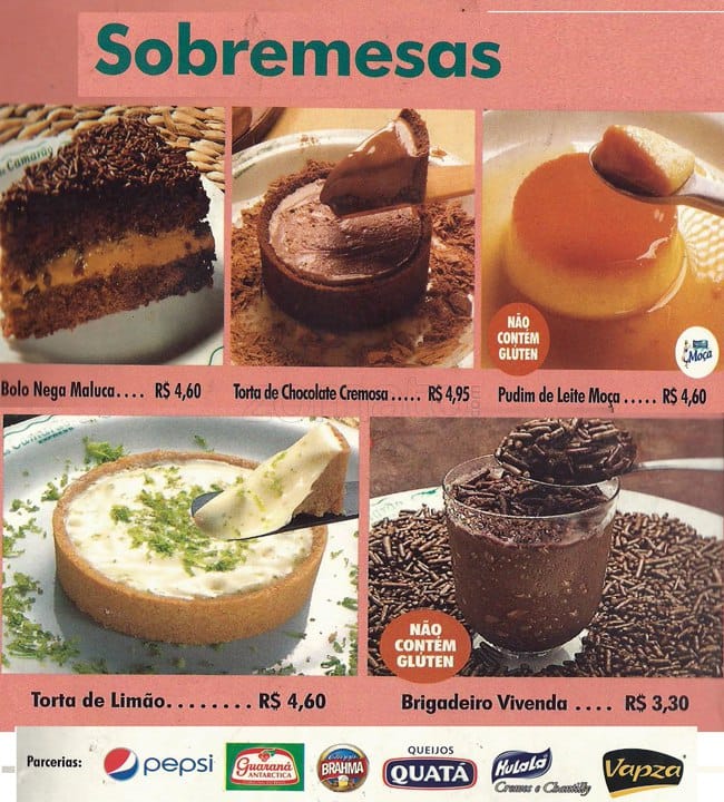 Vivenda do Camarão cardápio