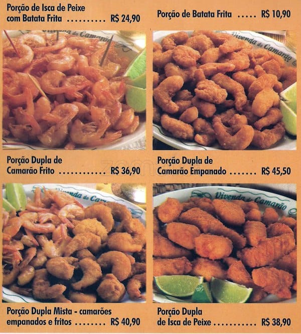 Vivenda do Camarão cardápio