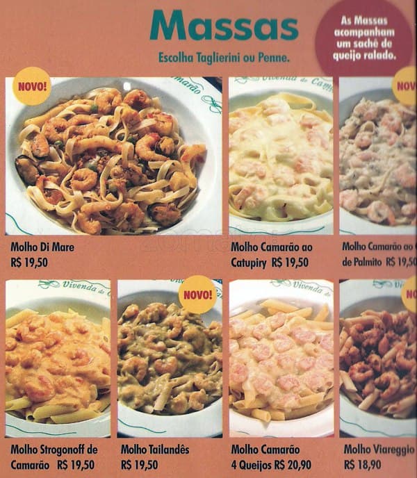 Vivenda do Camarão cardápio