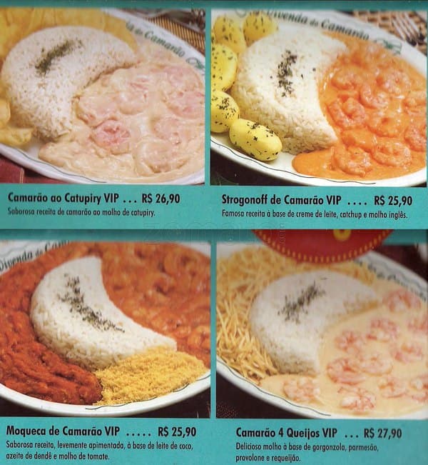 Vivenda do Camarão cardápio
