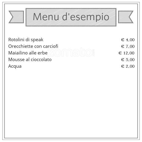 Menu di La Nuova Pergoletta 