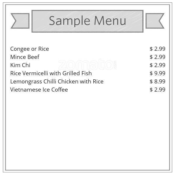 HM Quan menu