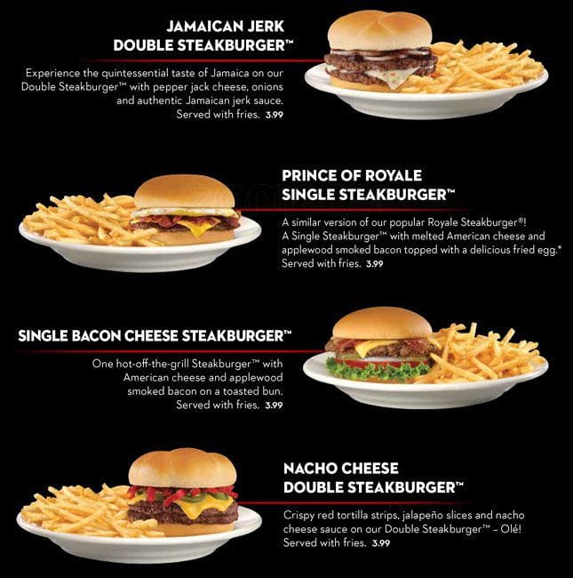 Menu at Steak 'n Shake restaurant, Grapevine