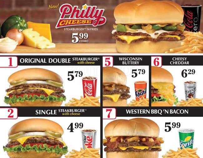 Menu at Steak 'n Shake restaurant, Grapevine