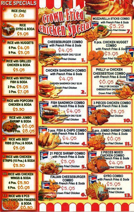 Crown Fried Chicken Cottman And Rising Sun / Larry's Steaks & Hoagies a ...